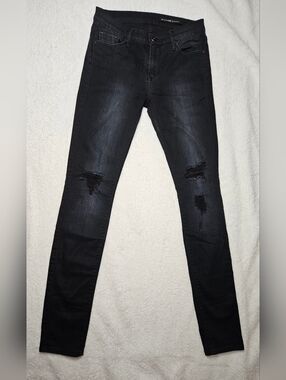 Black Orchid Black Distressed Skinny Jeans